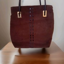 Faux Suede Handbag, With Faux