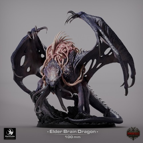 Elder brain dragon - dragon, large
