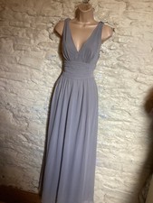 BNWOT Silver Grey Maxi Party Evening Dress  BallGown size 10