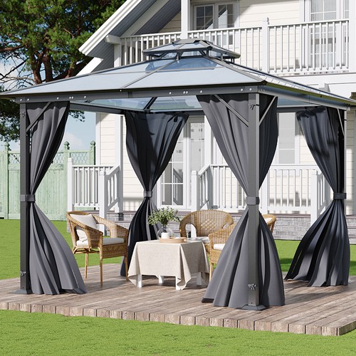 3x3m double roof gazebo - 3x3m, double-roof