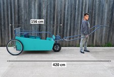 horse/pony drawn 3 wheeled carriage/trap wheelchair assessable cart