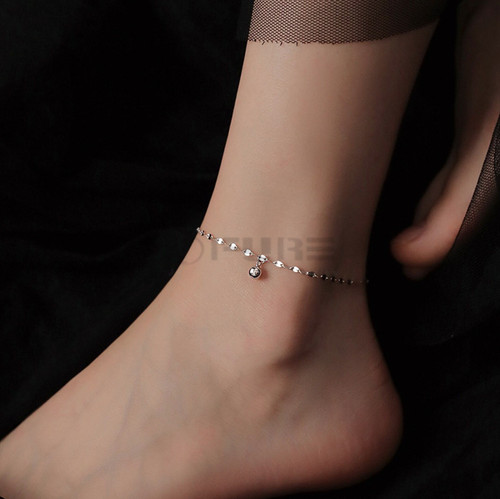 14ct gold ptd ankle bracelet - 14ct,