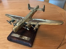A Brass Model of a Lancaster Bomber Aircraft.
