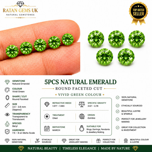 5pcs natural peridot - 5pcs,