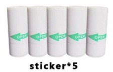 Mini Printer Rolls Thermal Paper Sticker Self-adhesive Roll 57x25mm, Pack of 5