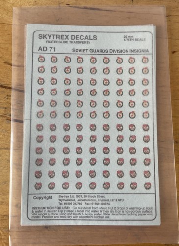 Skytrex decals ad71 soviet - decals,