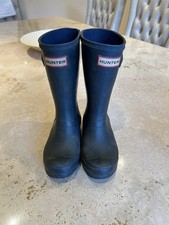 Kids Hunter Blue Wellies Size