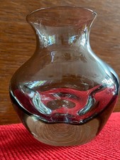 Small Smoked Glass Dimple Vase