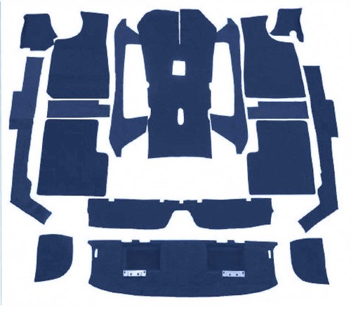 Dark blue velours carpet - , kit