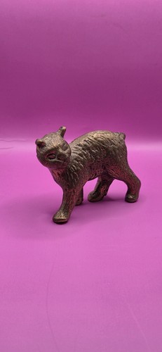 Vintage solid brass manx cat - solid,