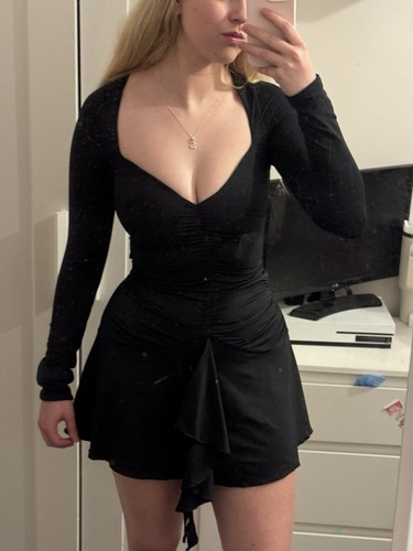 Polly black mini dress - oh,