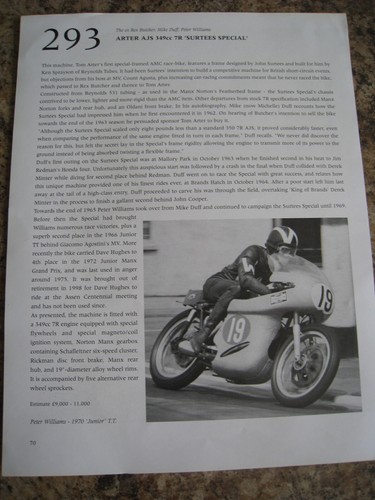 Arter ajs 349cc surtees - ajs,