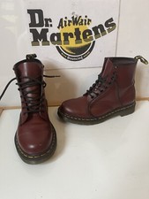 Martens red leather - dr.,