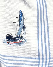 2x Dish Towels Sailboat Power