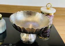 Metallic Metal Scalloped Bowl