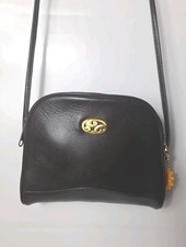 Jane Shilton Dark Browln Leather Mini Crossbody Bag Plus Complimentary Charm
