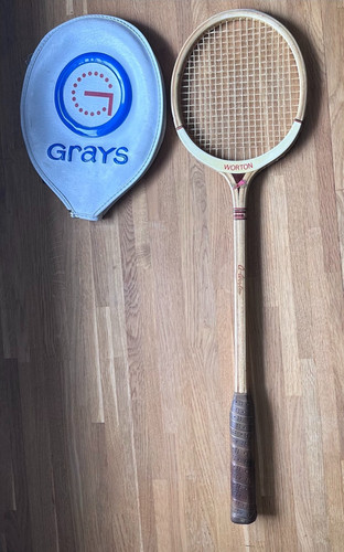 Vintage wooden tennis racket - vintage,