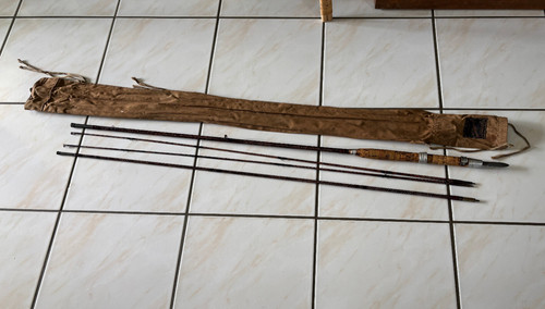 Antique piece split cane fly - antique,