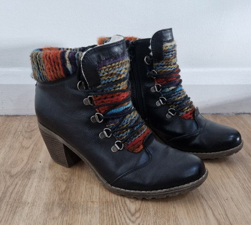 Rieker black ankle boots - rieker,