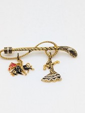 Spanish Damascene Bull Fighter Flamenco Dancer Brooch