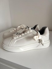 ZARA WHITE LEATHER SNEAKERS UK