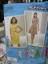 Simplicity K 2588 project runway sewing patterns for women dress size 12 to 20 