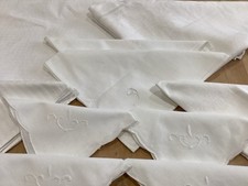 10 Vintage White Cotton Serviettes And Tray Cloths Stylish Interiors English
