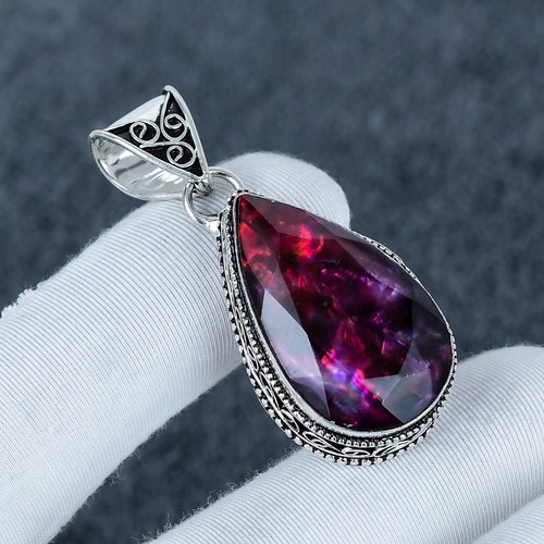 Ammolite gemstone pendant 925 - gemstone,