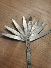 Vintage Blade Feeler Gauge Spark Plug Measure Gap Tool Set UK 1/1000