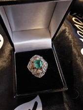 Vintage 14k Colombian Emerald