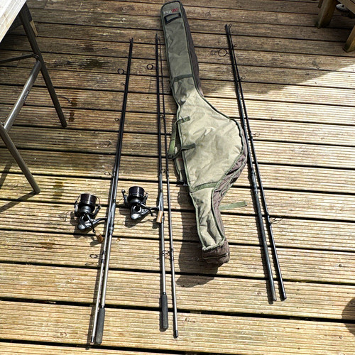 Fox custom black carp rod - rod, x2