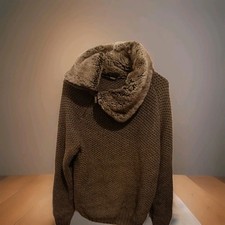 Mens Zara Jumper Fur Collar