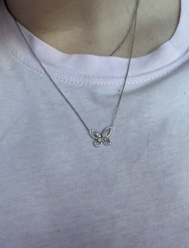 Platinum butterfly diamond - platinum,