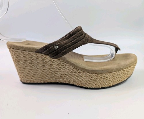 Ugg brown leather wedge heel - ugg,
