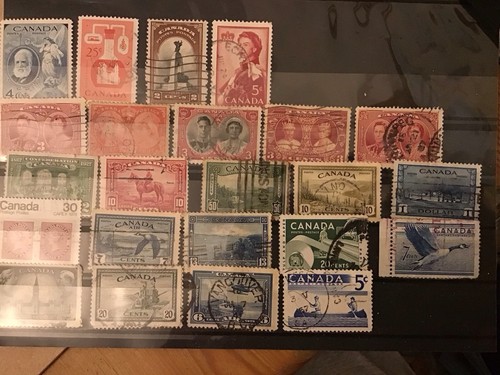Canadian used postage stamps - canadian,