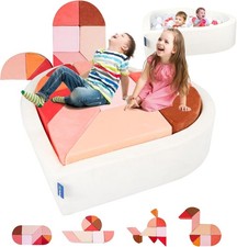 Modular Heart-Shaped Kids Sofa