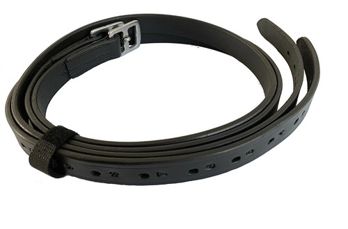Turners black leather - black, stirrup