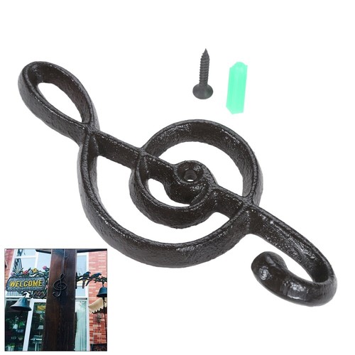 Cast iron music note - music, key