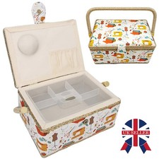 Fabric Sewing Box Basket Extra Large Design Storage Organizer Craft Basket Lid t
