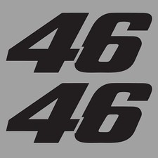 46 X2 PAIR STICKERS BLACK