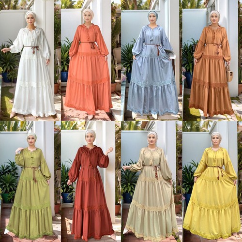 Muslim women maxi dress lace - women,