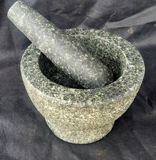 Large Vintage Granite Mortar & Pestle ~ 7" ~ 6kg
