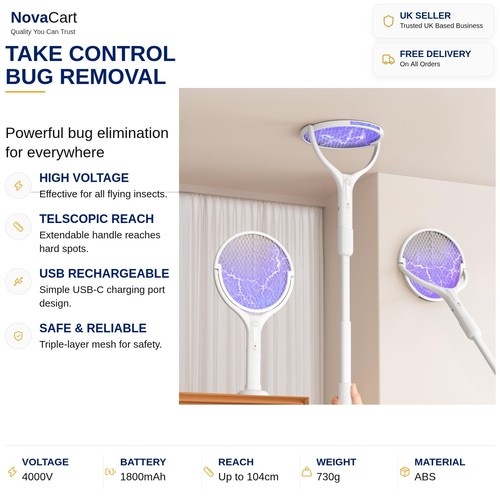 Usb rechargeable fly swatter - rechargeable,