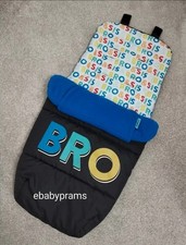 COSATTO BRO DOUBLE TWIN FOOTMUFF COSYTOES BLUE STROLLER FOOTMUFF