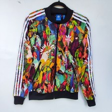 Adidas Originals Tropical Birds Parrot Tracksuit Top Jacket | Women's UK Size 8