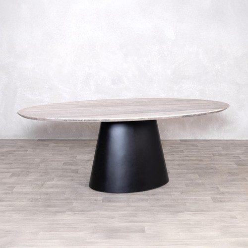 Large oval dining table with - oval,