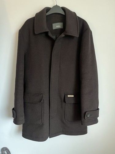 Men maru dark brown wool - brown,
