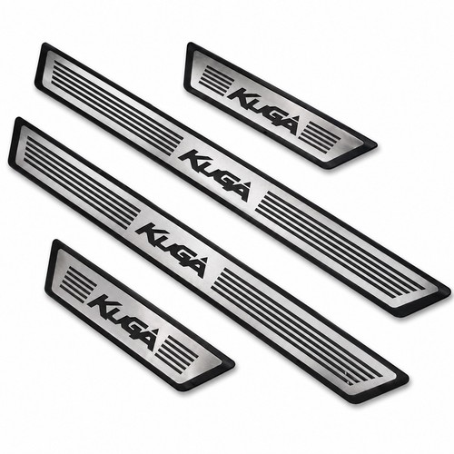 Chrome door sill protectors - door,
