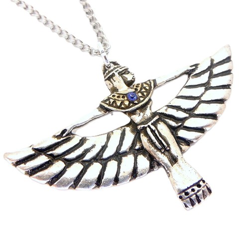 Winged isis pendant necklace - winged,