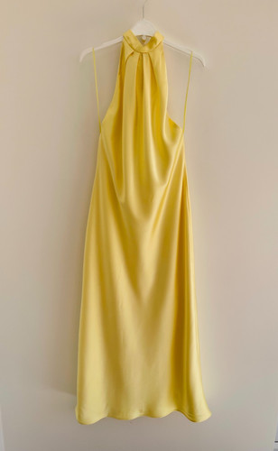 Zara midi dress yellow lemon - dress,